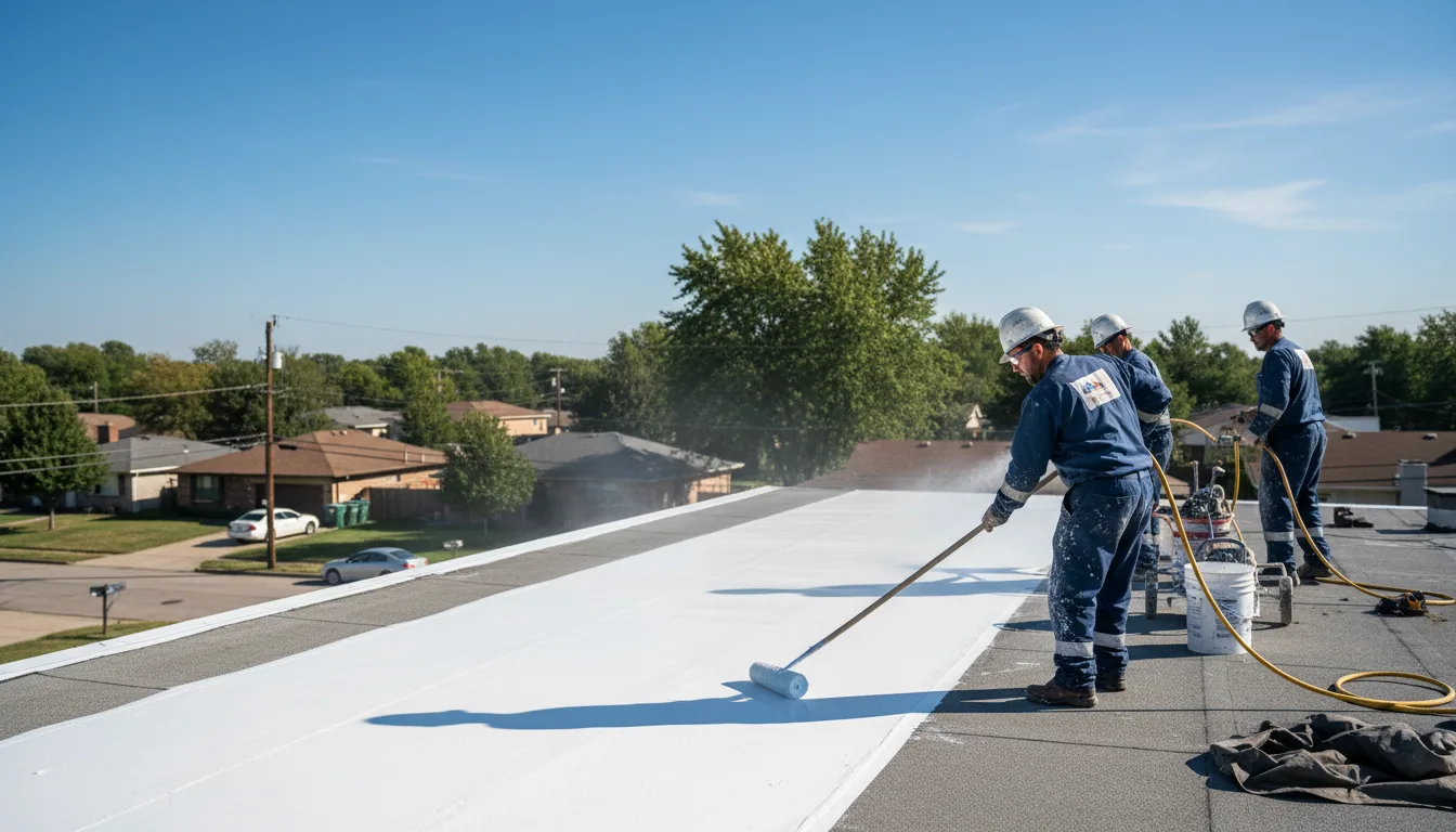 Commercial roof coating in Turpin, OK near me